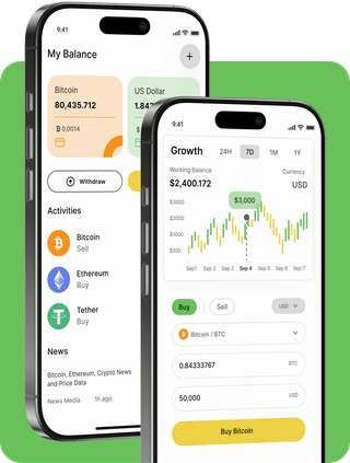 Blerktuvion trading platform with live market data